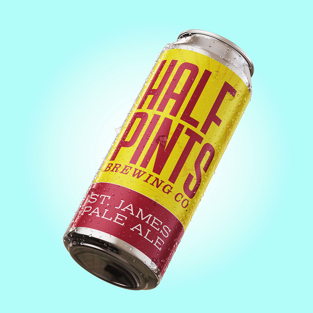 Half Pints Brewing Co. St. James can label